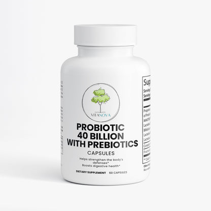 VitaBiotic 40 Billion Probiotic with Prebiotics – 60 Capsules