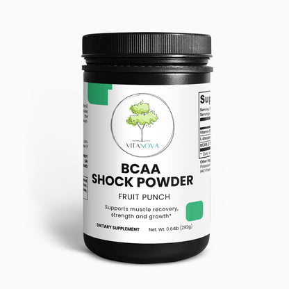 BCAA Shock Powder – 5000 mg BCAAs + Glutamine, Fruit Punch